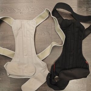 Adjustable Back Support Brace in Black and Gray